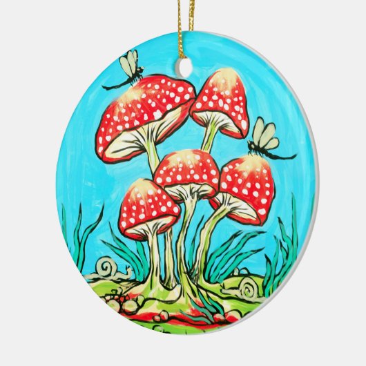 paddenstoelen keramisch ornament (Links)