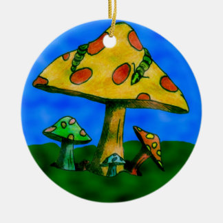 paddenstoelen keramisch ornament