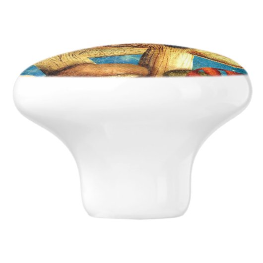 paddenstoelen keramische knop (Zijkant)