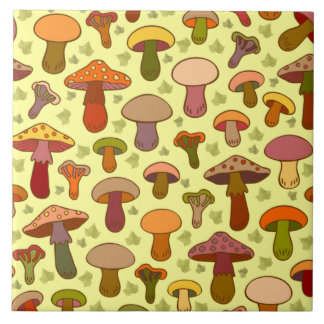 Paddenstoelen Keramische Tegel Tegeltje
