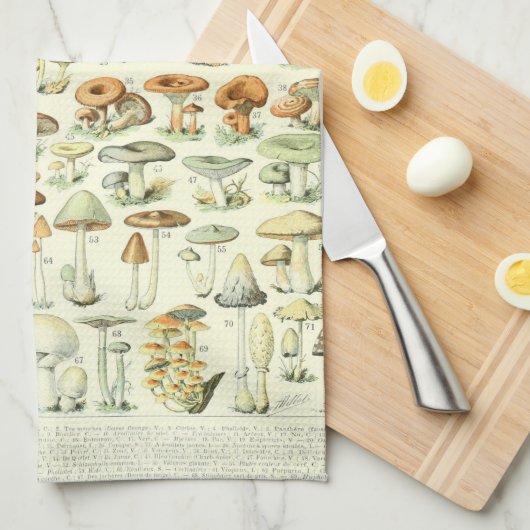 paddenstoelen keukenhanddoeken (Quarter Fold)