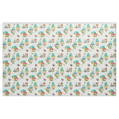 Paddenstoelen, kikkers, libellen, buikvlies stof (Fat Quarter)
