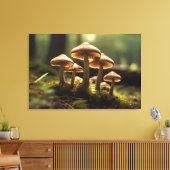 Paddenstoelen kweken in het bos canvas afdruk (Insitu (Woonkamer))
