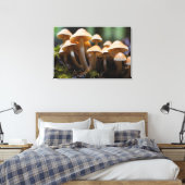 Paddenstoelen kweken in het bos canvas afdruk (Insitu (Slaapkamer))