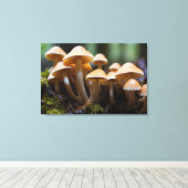 Paddenstoelen kweken in het bos canvas afdruk (Insitu (Houten vloer))