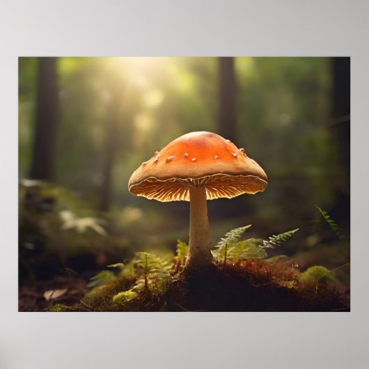 Paddenstoelen kweken in het bos poster (Voorkant)