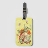 Paddenstoelen, libellen, moten en slakken bagagelabel (Voorkant (verticaal))