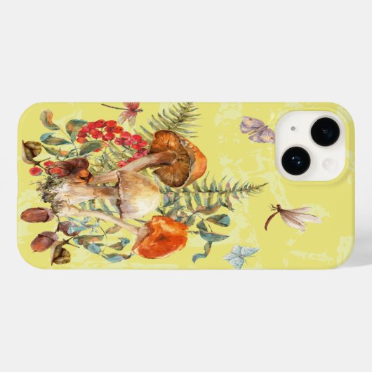 Paddenstoelen, libellen, moten en slakken Case-Mate iPhone case (Achterkant (horizontaal))