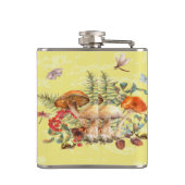 Paddenstoelen, libellen, moten en slakken heupfles (Achterkant)