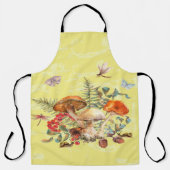 Paddenstoelen, libellen, moten en slakken schort (Voorkant)