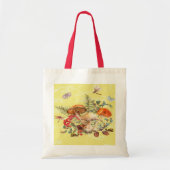 Paddenstoelen, libellen, moten en slakken tote bag (Voorkant)