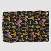 Paddenstoelen, Lichen en Colorful Fungi Golfhanddoek (Horizontaal)