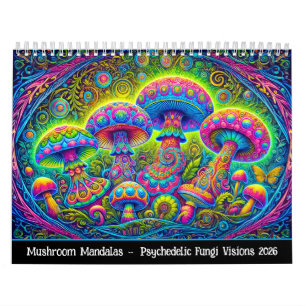 Paddenstoelen Mandala's – Psychedelische Schimmels Kalender