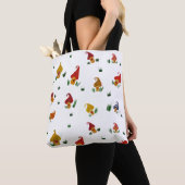 Paddenstoelen met hart All-Over-Print Canvas tas (Dichtbij)