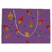 Paddenstoelen met hart Custom Gift Bag - Groot Large Cadeautasje (Achterkant)