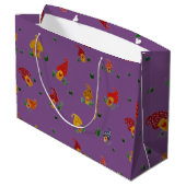 Paddenstoelen met hart Custom Gift Bag - Groot Large Cadeautasje (Achterkant Gekanteld)