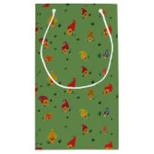 Paddenstoelen met hart Custom Gift Bag - Klein Cadeauzakje (Achterkant)