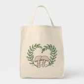 Paddenstoelen met hart-fernebladeren tote bag (Voorkant)