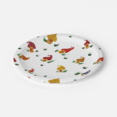 Paddenstoelen met harten Custom Paper Borden 7 in Papieren Bordje (Gekanteld)