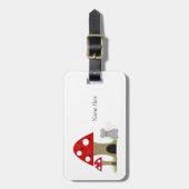 Paddenstoelen met kleine muis bagagelabel (Voorkant verticaal)