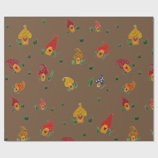 Paddenstoelen met papier voor de onmiddellijke ver (Vlak)