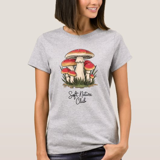 Paddenstoelen met zachte Natuur T-shirt (Voorkant)