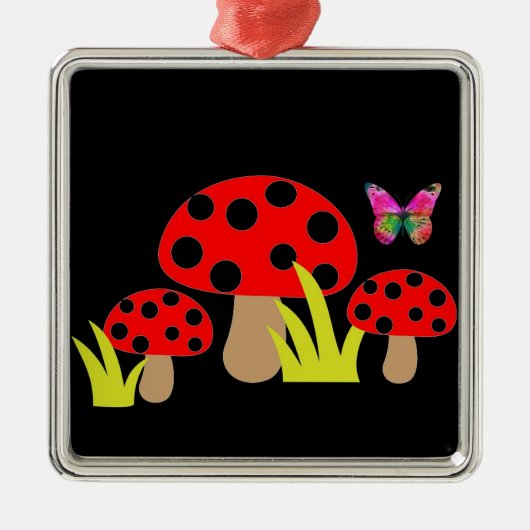 paddenstoelen metalen ornament (Voorkant)