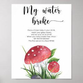 Paddenstoelen Mijn water brak spel Poster