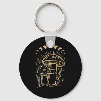Paddenstoelen & Minimalisme Cottage Aesthetische Sleutelhanger