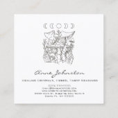 Paddenstoelen, moeren en kristallen vierkante visitekaartje (Achterkant)