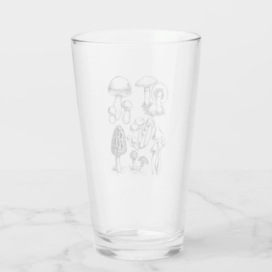 paddenstoelen Mycoloog botanist morel botanisch Glas (Achterkant)