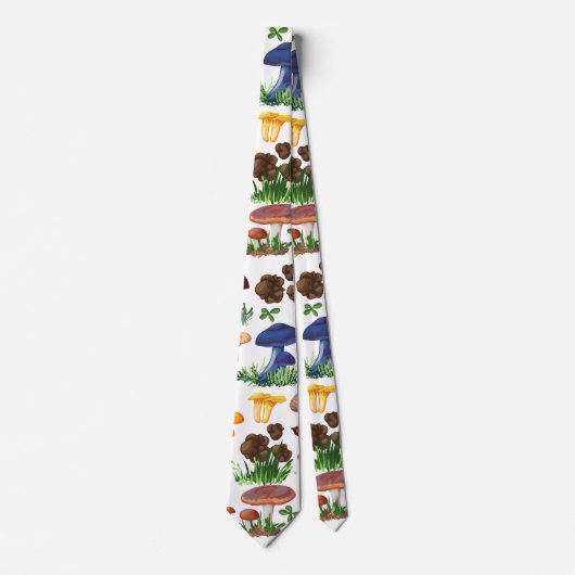 Paddenstoelen Naadloos patroon Stropdas (Voorkant)