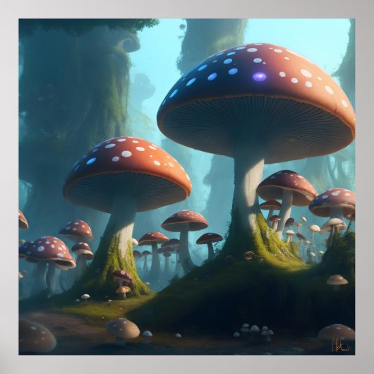 Paddenstoelen, Natuur, Concept Art Poster (Voorkant)
