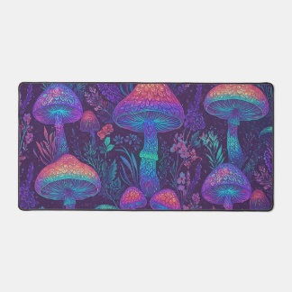 Paddenstoelen Neon Bos Droomlandschap Bureaumat