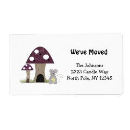 Paddenstoelen Nieuw thuisadres Etiket