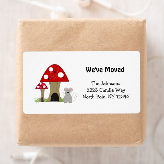 Paddenstoelen Nieuw thuisadres Etiket (Insitu)
