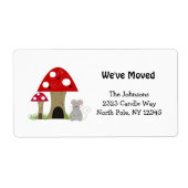 Paddenstoelen Nieuw thuisadres Etiket (Voorkant)