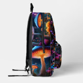 Paddenstoelen op een buitenaardse planeet bedrukte rugzak (Links)