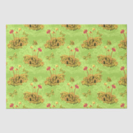 Paddenstoelen op een moss Decoupage Art Tissuepapier