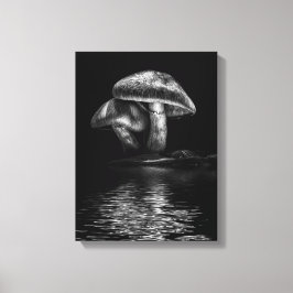 Paddenstoelen Op Een Toronto Trail Reflectie Nr 2 Canvas Afdruk