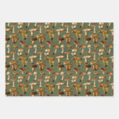 paddenstoelen op groen inpakpapier vel (Voorkant 2)