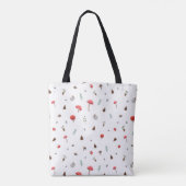 Paddenstoelen op witte, gepersonaliseerde of niet- tote bag (Achterkant)