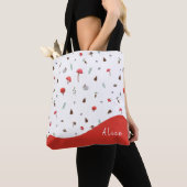 Paddenstoelen op witte, gepersonaliseerde of niet- tote bag (Dichtbij)