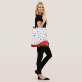 Paddenstoelen op witte, gepersonaliseerde of niet- tote bag (Op model)