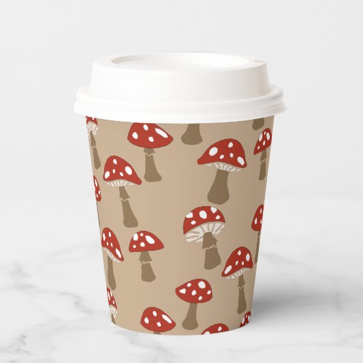 Paddenstoelen Papieren Bekers (Voorkant)