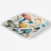 Paddenstoelen  papieren bordje (Gebogen)