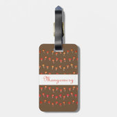 Paddenstoelen Patroon Art Bagagelabels voor aangep (Achterkant verticaal)