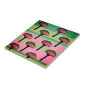 Paddenstoelen patroon Keramische Foto Tegel Tegeltje (Zijkant)