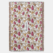 Paddenstoelen Patroonaangepaste naam deken werpen (Voorkant Verticaal)