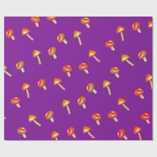 Paddenstoelen Patroonverlooppapier Cadeaupapier (Vlak)